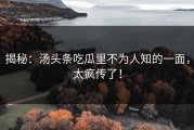 揭秘：汤头条吃瓜里不为人知的一面，太疯传了！