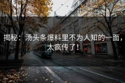 揭秘：汤头条爆料里不为人知的一面，太疯传了！