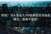 刚刚！汤头条永久VIP破解版现场画面曝光，意难平围观！