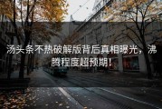 汤头条不热破解版背后真相曝光，沸腾程度超预期！