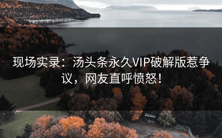 现场实录：汤头条永久VIP破解版惹争议，网友直呼愤怒！