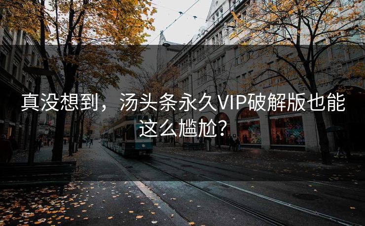 真没想到，汤头条永久VIP破解版也能这么尴尬？