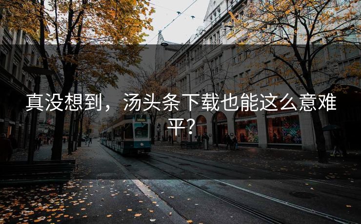 真没想到，汤头条下载也能这么意难平？