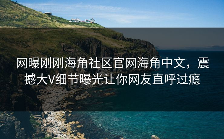 网曝刚刚海角社区官网海角中文，震撼大V细节曝光让你网友直呼过瘾